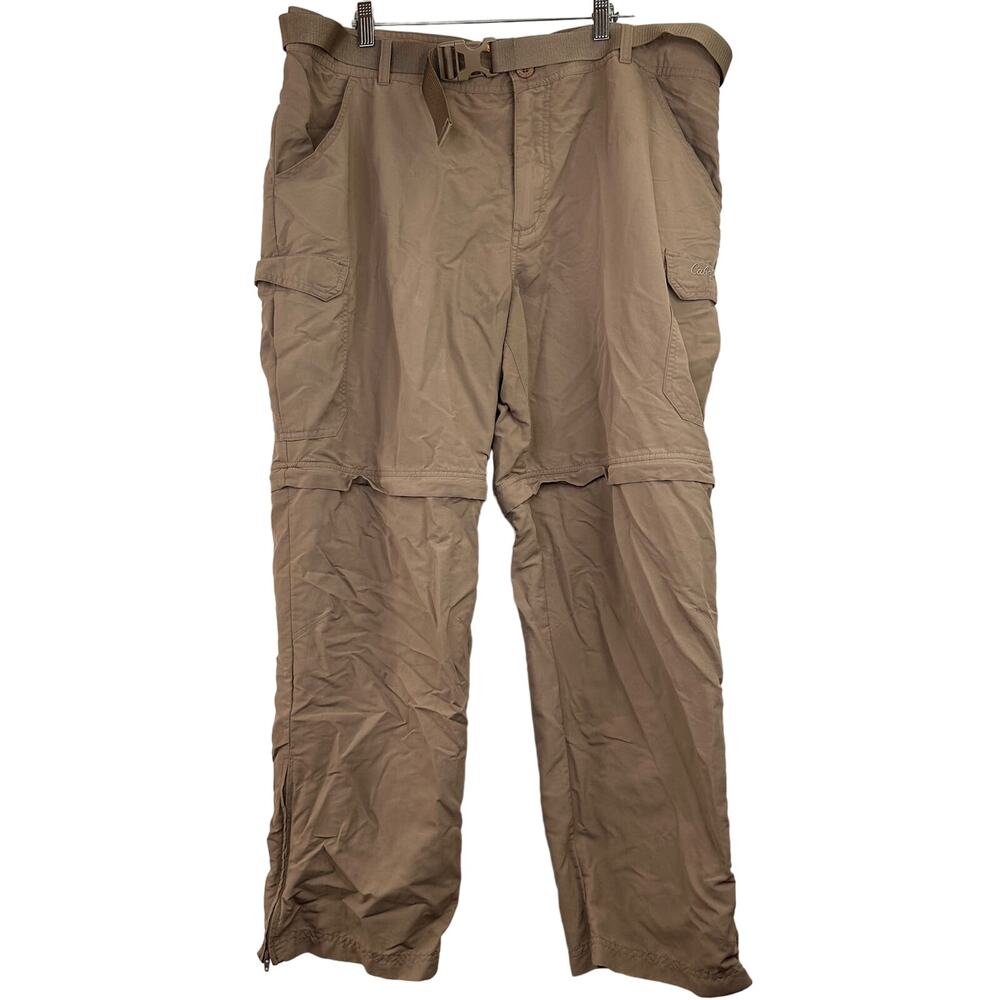 Cabela's Classic Fit Khaki Convertible Nylon Hiking Pants Size 40